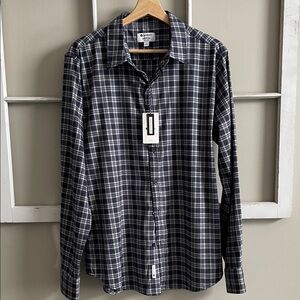 Sperry Men's Navy and White Plaid Shirt
